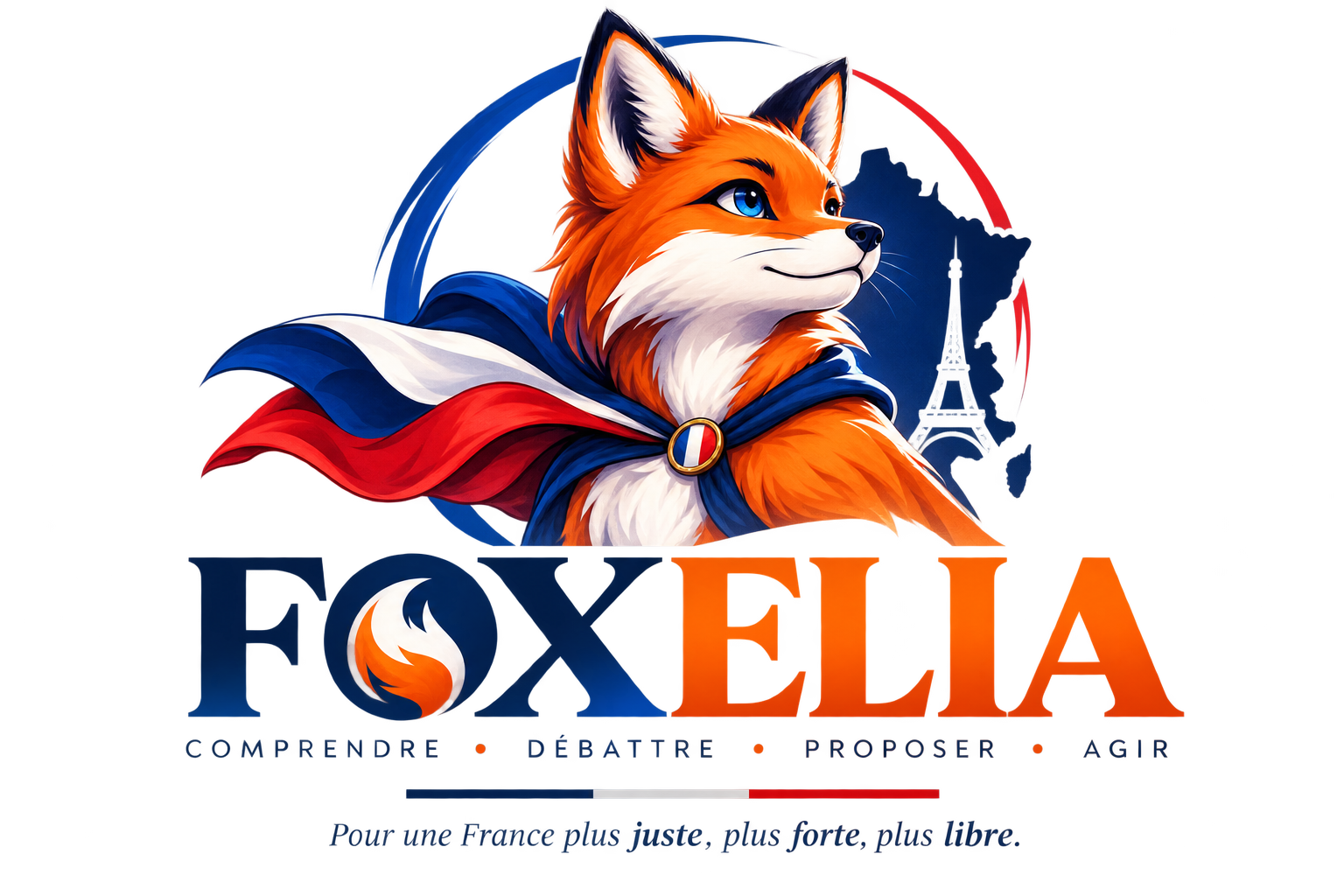 Renard Foxelia aux couleurs de la France